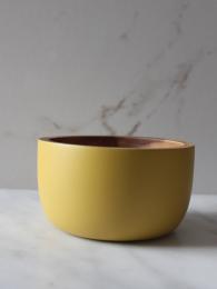 Aca Wooden Bowl Mustard